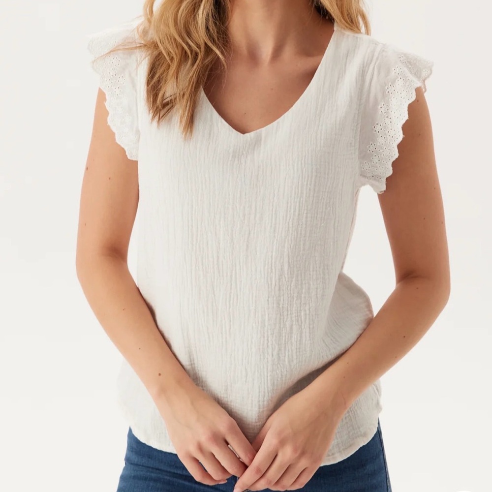 Only White Textured Women's Blouse